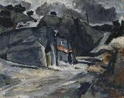 Paul Cezanne Paysage provencal, or Rochers a L'Estaque, or Masures sous la neige Spain oil painting artist